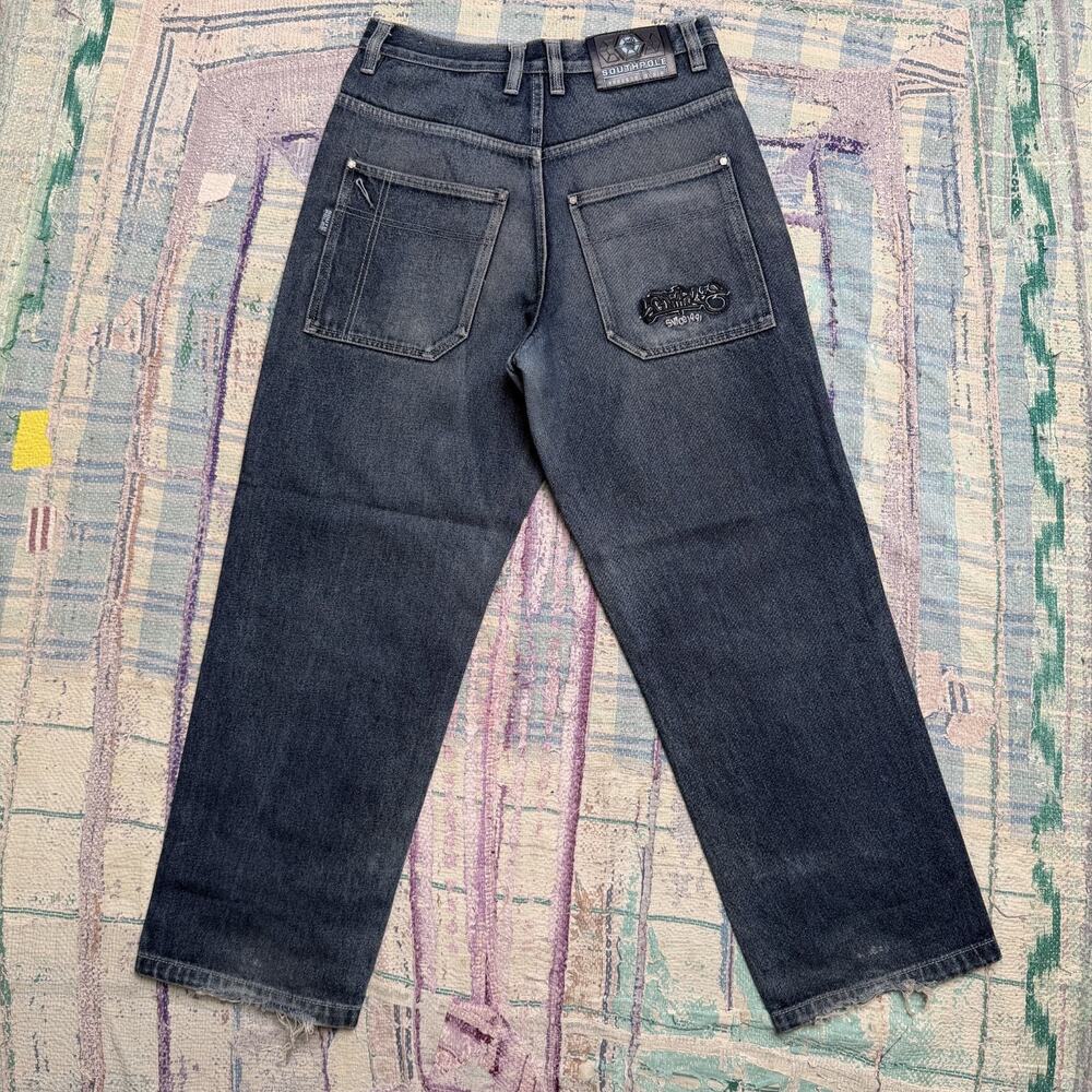 Vintage Y2K Southpole Baggy Wide Leg Carpenter Jeans Logo Hip Hop Sz 29x29.5